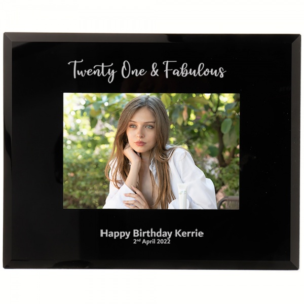 Personalised 21st Birthday Photo Frame Twenty First And Fabulous