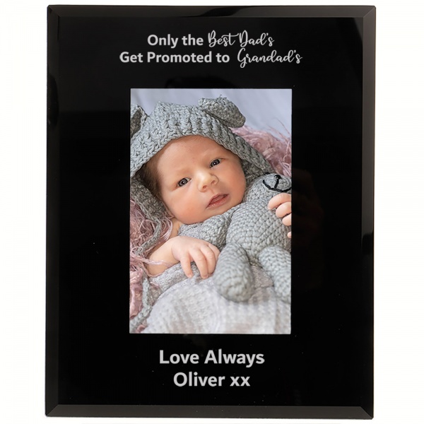 Personalised Grandad Gift Only the best Dad's get promoted to Grandad Photo Frame 6x4'' or 7x5''