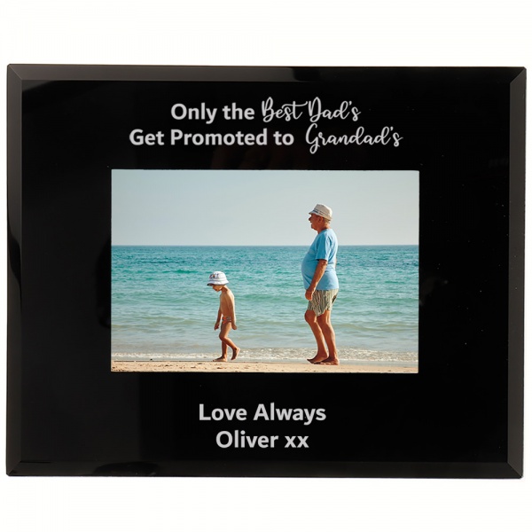 Personalised Grandad Gift Only the best Dad's get promoted to Grandad Photo Frame 6x4'' or 7x5''