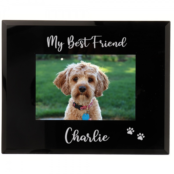 Personalised Pet Photo Frame With Paw Prints My Best Friend wording Can be Customised in 6x4'' or 7x5''