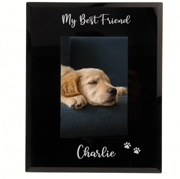 Personalised Pet Photo Frame With Paw Prints My Best Friend wording Can be Customised in 6x4'' or 7x5''