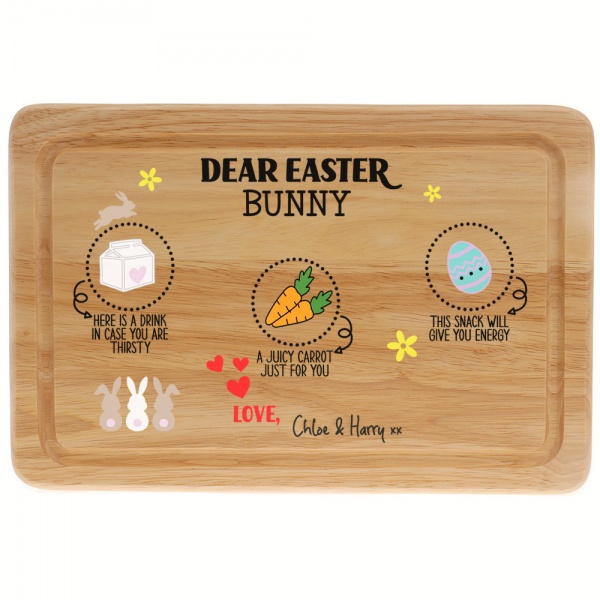 Personalised Easter Bunny Wooden Treat Plate
