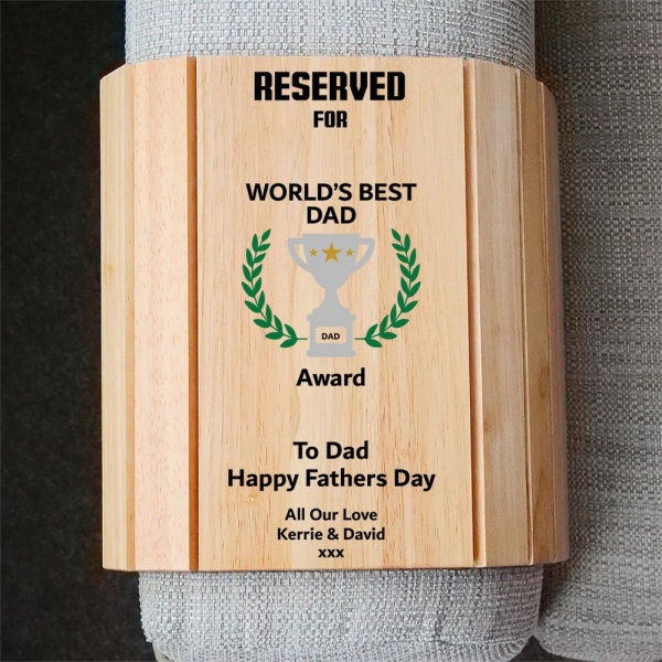 Personalised World's Best Dad Sofa Tray Gift