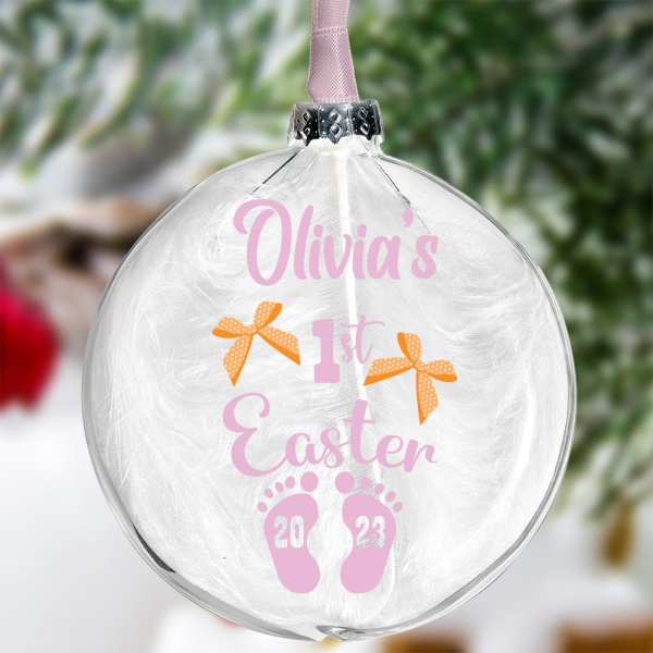 Personalised 1st Easter Decoration in Pink or Blue