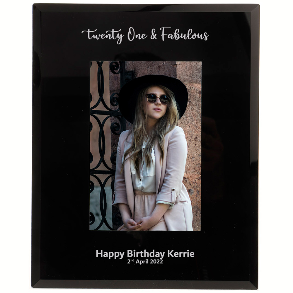 Personalised 21st Birthday Photo Frame Twenty First And Fabulous