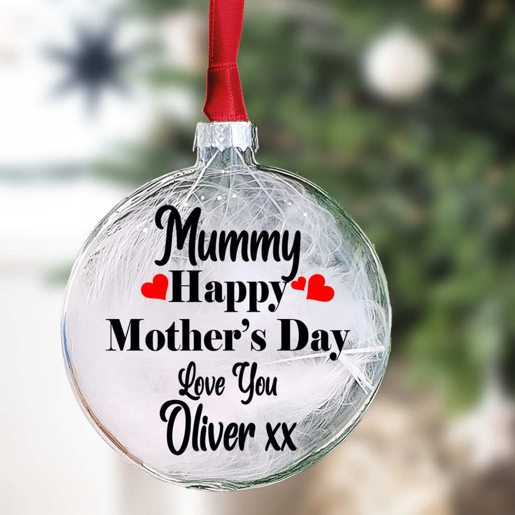 Personalised Mother's Day Glass Hanging Decoration