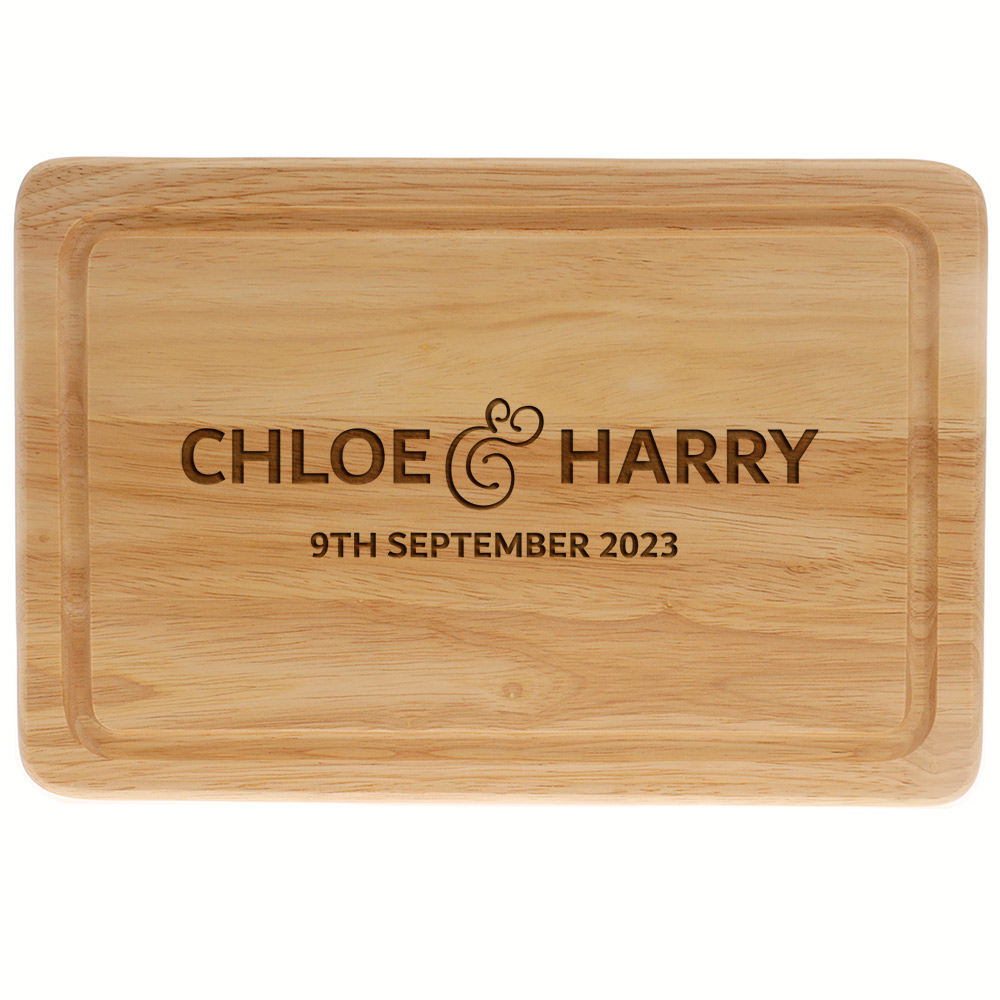 Personalised Couples Cutting Board Gift