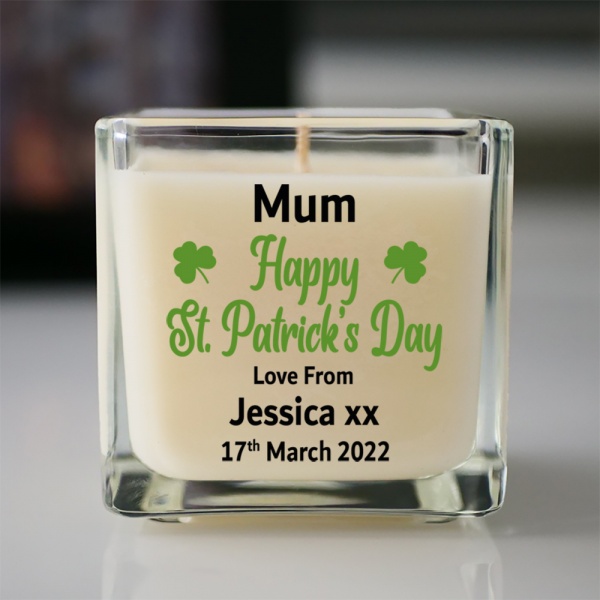Personalised St. Patrick's Day Hand poured Scented Candle